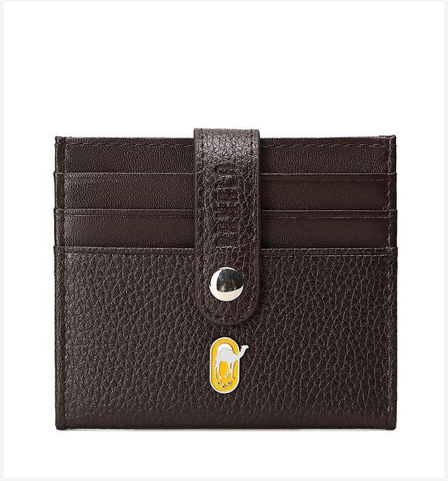 RAHALA RA107 Genuine Leather Multiple Card Slots Casual Slim Wallet Brown