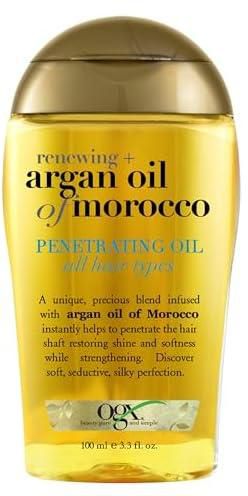 Ogx Renewing + Argan Oil Of Morocco Penetrating Hair Oil Treatment, Moisturizing & Strengthening Silky Hair Oil For All Hair Types, Paraben-Free, Sulf