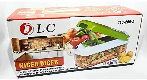 Super Slicer Plus Vegetable Fruit Peeler Dicer Cutter Chopper Genius Nicer Grater (12 pieces)