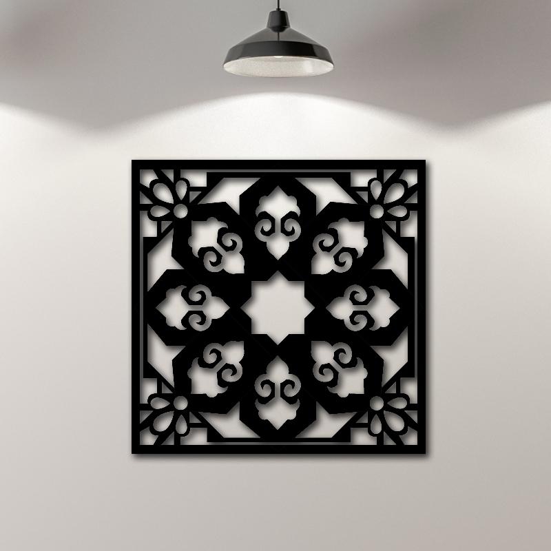 Myehomedecor 3D Islamic Pattern Cut Out Wall Art Geometry Pattern Wall Deco Panel