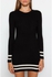 Brown Mini Sweater Dress With Striped Hem TWOAW20EL1274