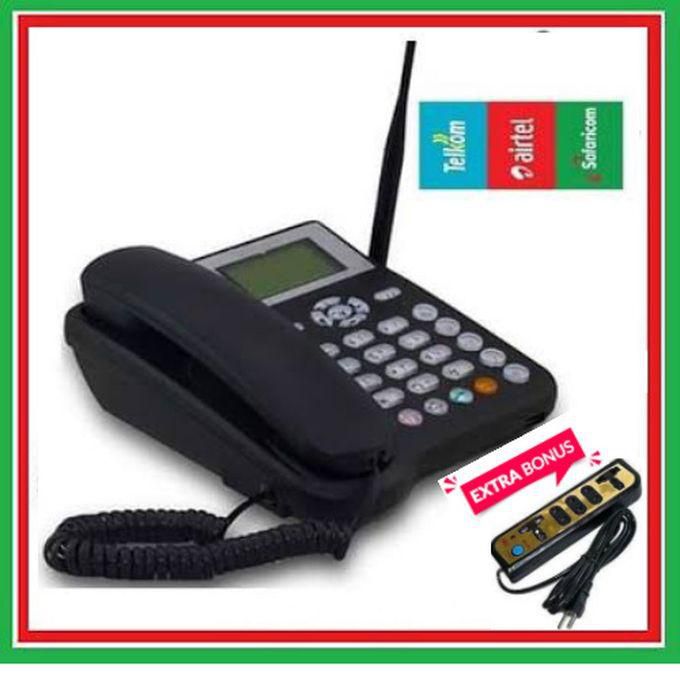 SQ LS 820 - Fixed Wireless Office And Home Phone - Black. + FREE Power Extension