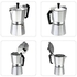 3-Cup Aluminum Espresso Percolator Coffee Stovetop Maker Mocha Pot Silver