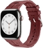 Silicone Band Compatible with Apple Watch, Rubber Strap for iWatch Series 9 8 7 6 5 3 SE, Ultra2, 49mm, 45mm, 44mm, 42mm (Maroon)