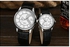 Fashion 1 Pair Tiannbu Ultrathin Leather Romantic Fashion Couple Wrist Watches WH-White