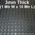 Hardwaremise Round Stud Rubber Mat 3mm Thick Anti-skid Airport Mat
