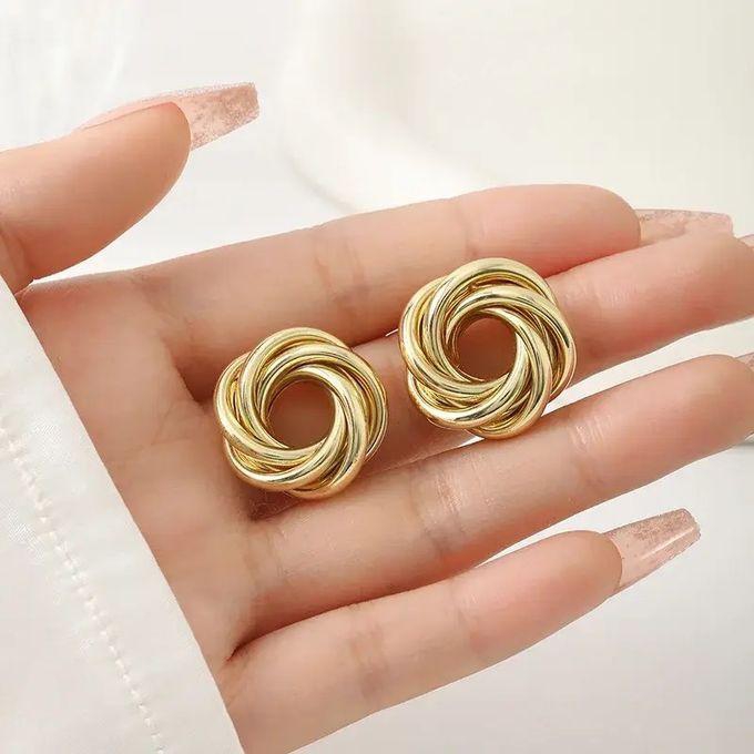 Classic Round Earring - Gold