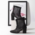 Lile Lace-up Ankle Boots Suede - Black