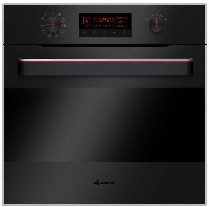 Klugmann KO610TCB - 10 Function Black Oven With Large Display - 60cm