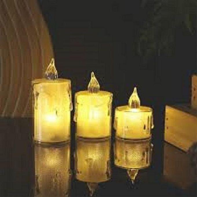 3pcs Decorative Flameless Candle, Battery Operated