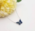 Blue Butterfly Necklace - 925 Pure Italian Silver