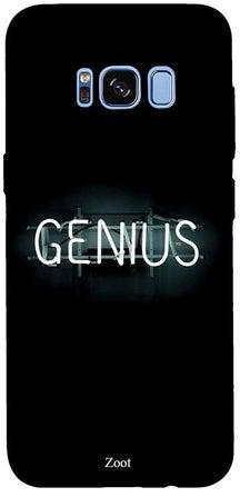 غطاء حماية واقٍ لهاتف سامسونج جالاكسي S8 بلس مطبوع عليه كلمة "Genius"