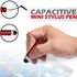 Mini Capactive Stylus Pen For Apple iPhone 5 4 4S iPod Touch Samsung Galaxy Note 2 N7100 S3 SIII i9300 MINI I8190 i9220 S2 i9100 Nexus i9250 HTC One X Sony LT26I Xperia S X12 Arc Nokia Lumia 920 820 -(Red)