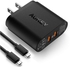 AUKEY USB Wall Charger with Dual Quick Charge 2.0 Ports and 2 MicroUSB Cables