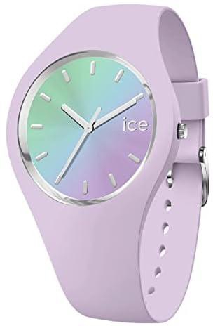 Ice Watch 020640 Ice Sunset Pastel Lilac Analogue Wrist Watch for Women with Silicon Strap, Multicolour/Purple