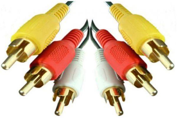 Triple RCA (3xRCA) to Triple RCA (3xRCA) Audio / Video / Stereo Cable – 3 Meters