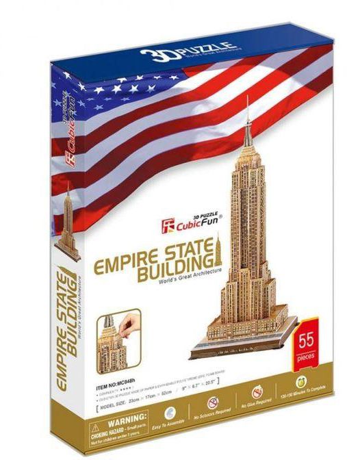 CubicFun Empire State Building Puzzle - 55 Pcs