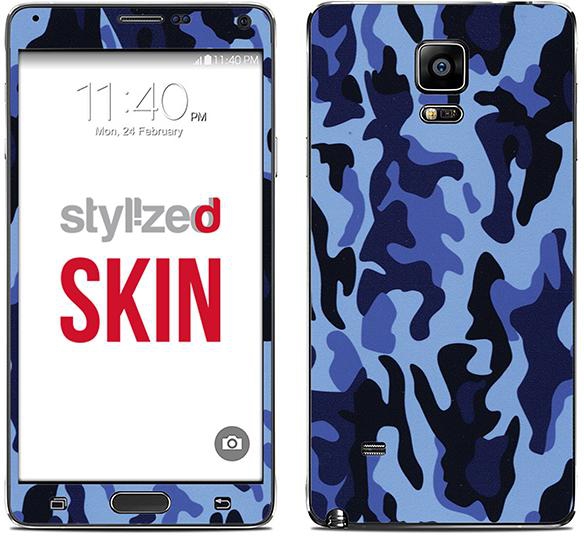 Stylizedd Premium Vinyl Skin Decal Body Wrap for Samsung Galaxy Note 4 - Camo Mini Blue Urban