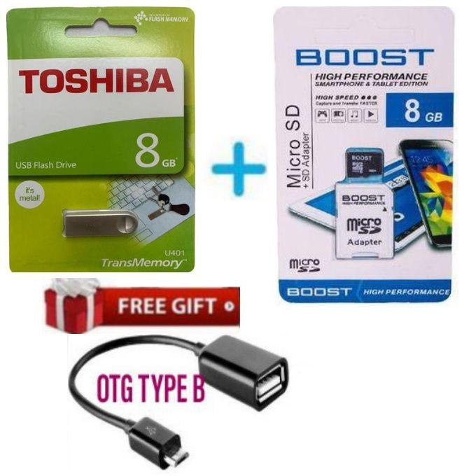 Toshiba Flash Disk 8GB -silver +Free Gifts