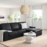 KIVIK 3-seat sofa - with chaise longue/Grann/Bomstad black