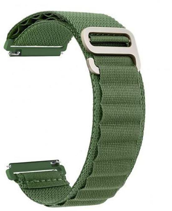 Alpine Loop 22mm Compatible With Xiaomi Watch S1/S1 Active/Mi Watch, Durable Sport Nylon Strap With Titanium G Hook Olive Green