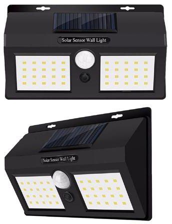 Solar Powered Lighting With Motion Sensor - White Light - 96 LEDs