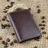 Motevia Men's Leather Wallet Cardboard Size 10 * 7cm 5 Pockets Inside Card Wallet Small Size Slim Wallets (Brown)