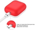 Protective Silicone AirPods Case - Separate Head - Red