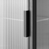 MOSSJÖN Wall cabinet w shelves/glass door - anthracite 36x18x102 cm