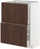 METOD / MAXIMERA Base cabinet with 2 drawers - white/Sinarp brown 60x37 cm