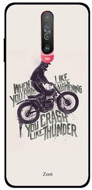 غطاء حماية واقٍ لهاتف شاومي بوكو X2 نمط مطبوع بعبارة "When You Ride Like"