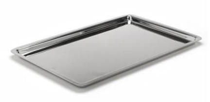 Large Silver Plated Ruban Croise Rectangular Tray