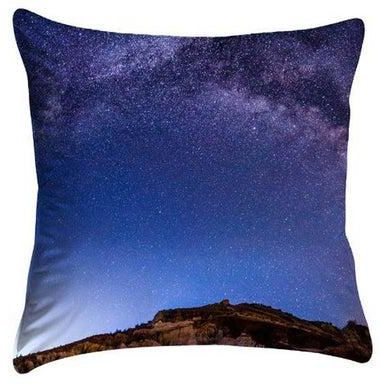 Milky Way Printed Pillow Cover polyester Blue/Brown 40 x 40cm