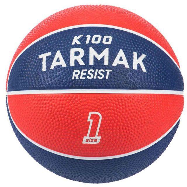 TARMAK Kids' Size 1 Mini Basketball K100 Rubber - Blue/ Orange