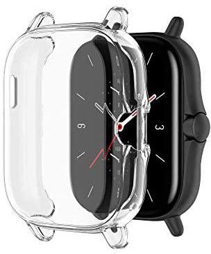 Case Cover For Amazfit GTS 2/GTS 2e/GTS 3 Protective Soft TPU Case Cover Screen Protector Smart Watch (Clear)