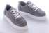 Flat Suede Lace-up Sneakers - Grey - Lile - KO-93