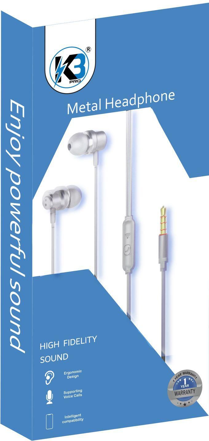 K3 Pro Earbuds - H92 - Headphone By K3 Pro - Model H92 (White)
