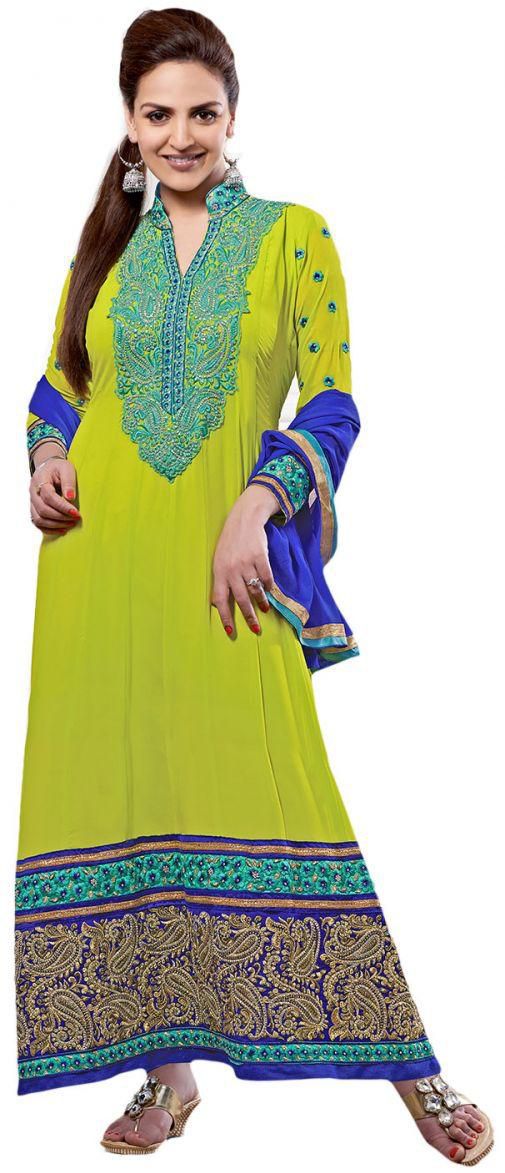 Saathiya Vol.3 Semi Stiched Long Anarkali Suit For Women, Green, FMS3008