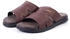LARRIE Men Comfortable Wide Strap Sandals 2 Sizes (Dark Brown)