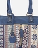 Genuine Ikat Bag Hand Bag - Navy Blue & Beige