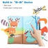 Baby Cloth Book, Baby Sensory Training Three-dimensional Jungle Tails Cloth Book with Ringing Paper, Baby Cognitive Visual Training Soft Cloth Book