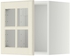 METOD Wall cabinet with glass door - white/Bodbyn off-white 40x40 cm