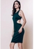Alluring Scoop Neck Sleeveless Solid Color Cut Out Women's Dress - Green - One Size(fit Size Xs To M)