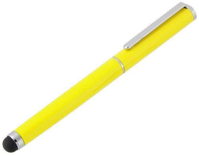 Yellow Metal Ball pen with capacitative Touch Screen Stylus Apple, Samsung, Sony, HTC, Nokia, LG
