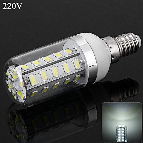 Generic E14 7W SMD-5730 36 LEDs 1600Lm 6000-6500K Bulb Dimmable Transparent Corn Lamp - Cool White
