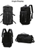 Rizamz Sport Gym Bag with Shoes Compartment & Wet Pocket Travel Duffel Bag for Men & Womens Gym Bag Waterproof Holdall Duffle Back Pack + Shoulder Straps Lightweight Rucksack, Black, M, Travel Duffle