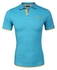 Sunshine COOFANDY Men Fashion Casual Turn Down Collar Short Sleeve Slim Fit Contrast Color Polo Shirt T Shirt Tops-Blue
