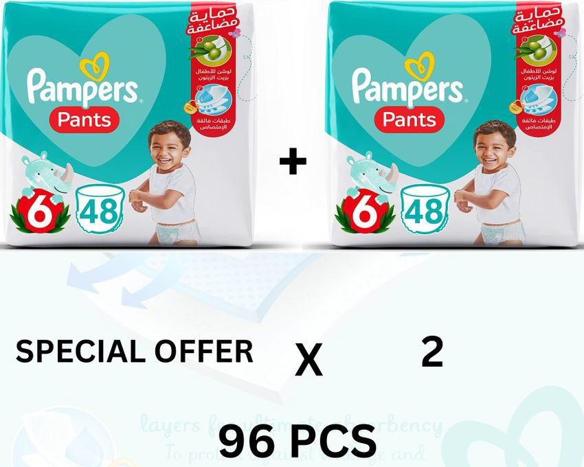 Pampers Pants With Lotion With Olive Oil Size 6, 96 Diapers, 16+ Kg