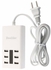 6 USB Port Power Adapter White