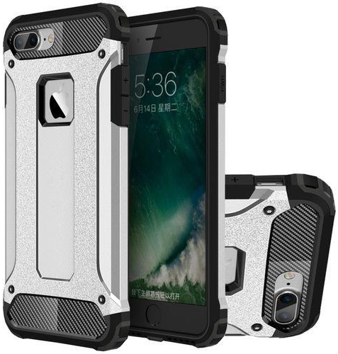 Generic iPhone 7 Plus Case, Hybrid [Full Body] [Heavy Duty] Armor Case Dual Layer Shock Absorbing TPU Protective Case Cover for iPhone 7 Plus 5.5-inch Silver,ilver